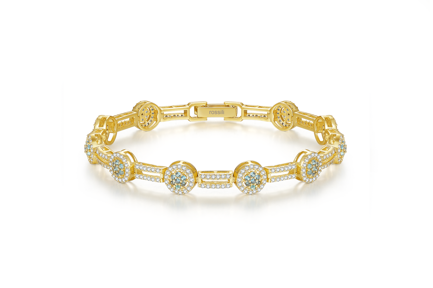 Bratara Aura cu cristale cubic zirconia placata cu aur 14k
