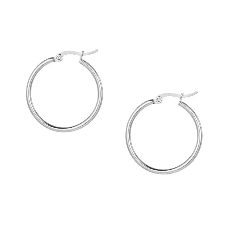 Cercei Hoop placati cu aur de 18k