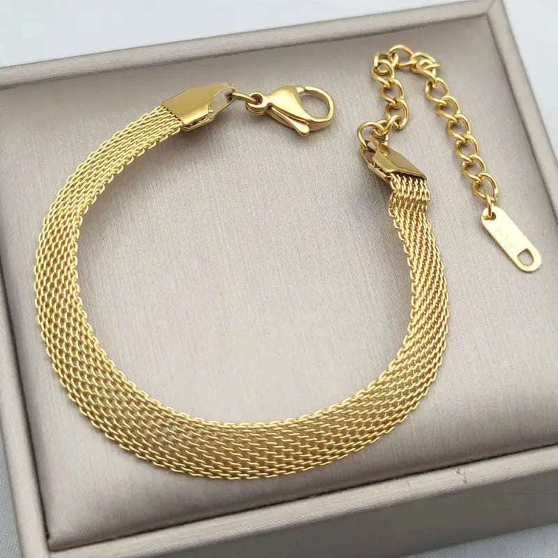 Brățara Elegant Cuban placata cu aur de 18k
