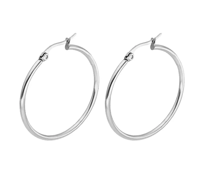 Cercei Hoop placati cu aur de 18k