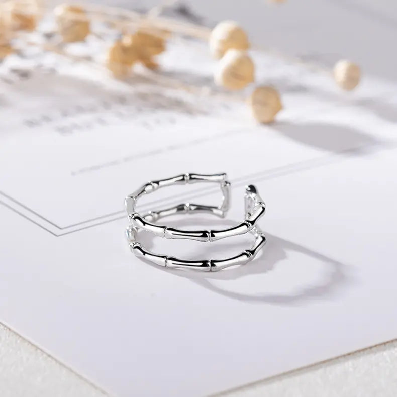 Inel Duo placat cu aur de 18k