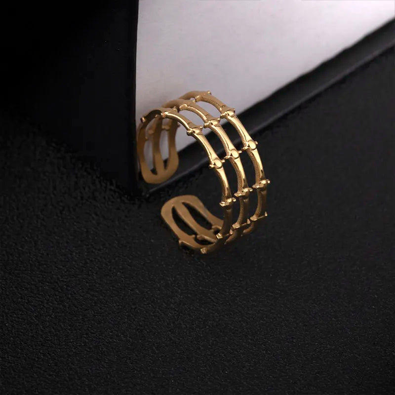 Inel Bone placat cu aur de 18k