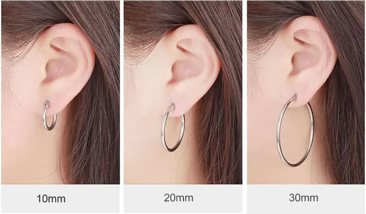 Cercei Hoop placati cu aur de 18k