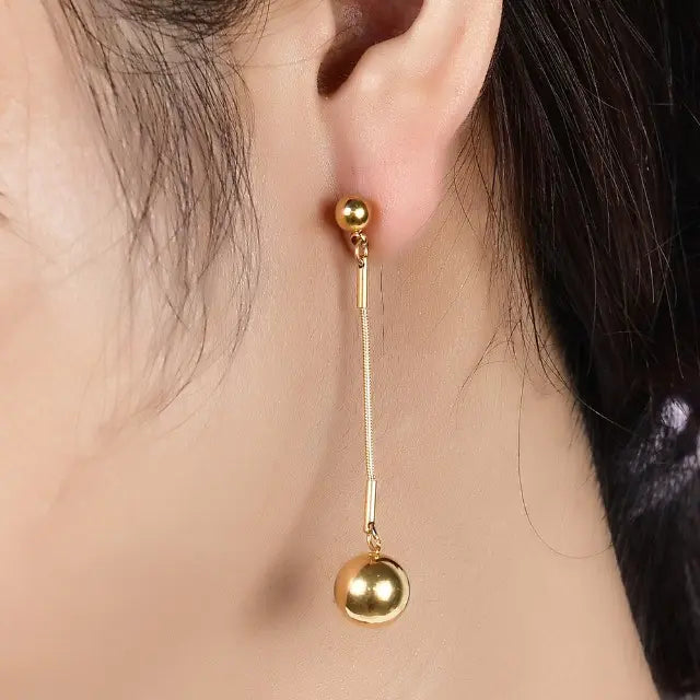 Cercei Lux Drop placați cu aur de 18k