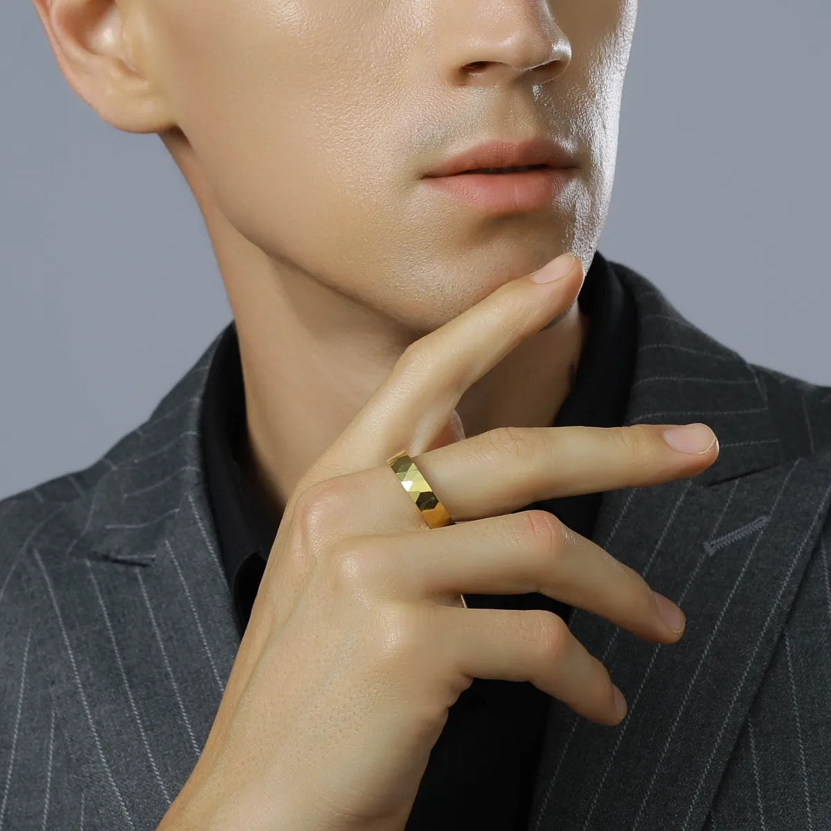 Inel din tungsten Glamour Gold