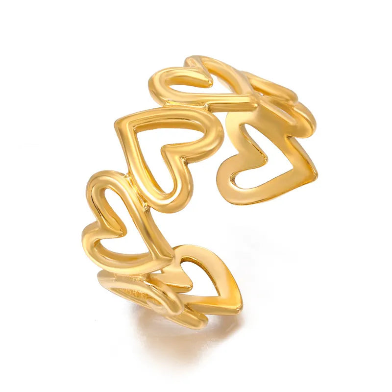 Inel Heart placat cu aur de 18k