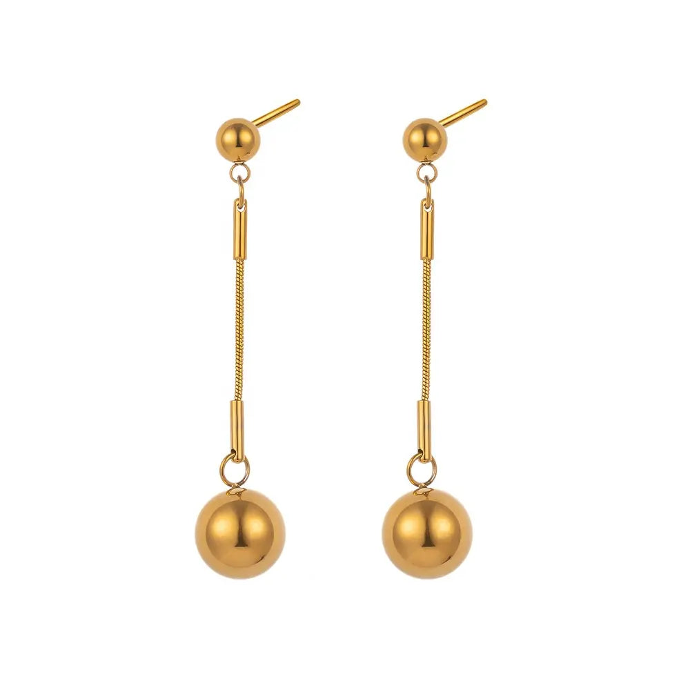 Cercei Lux Drop placați cu aur de 18k