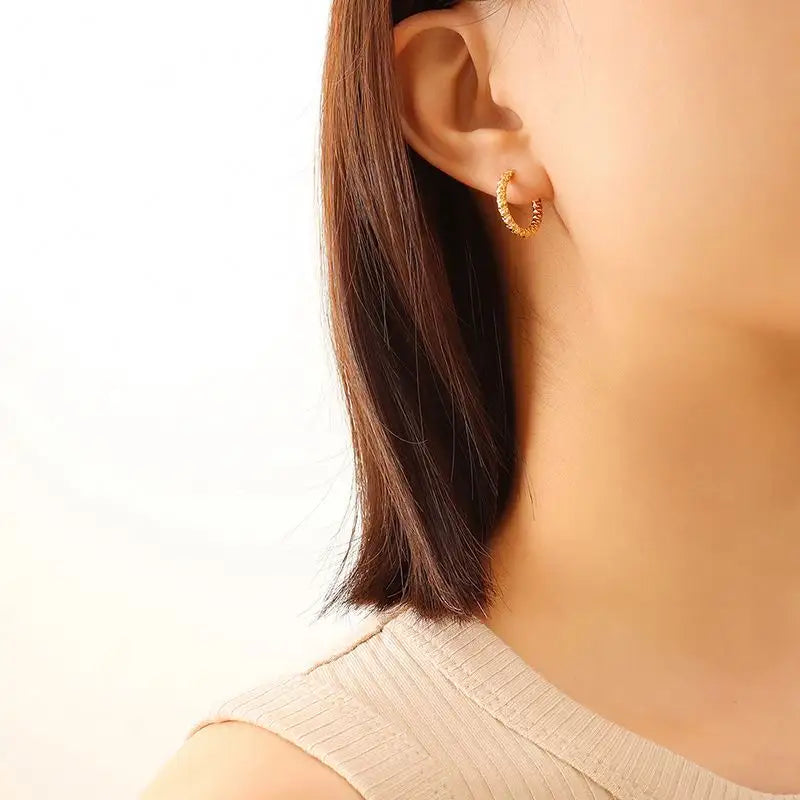 Cercei Urban Elegance placati cu aur de 18k
