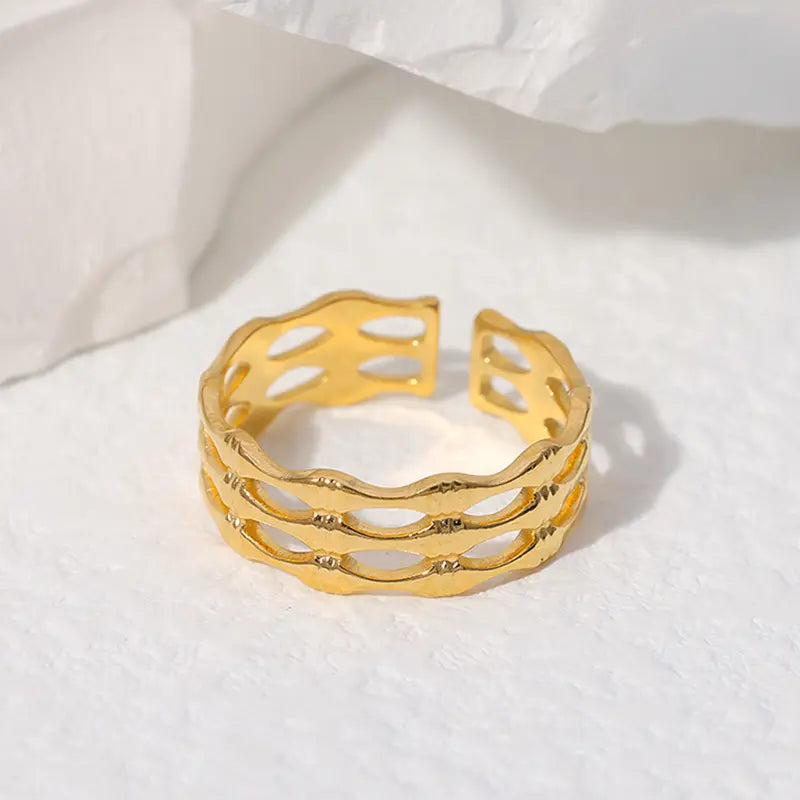 Inel Bone placat cu aur de 18k