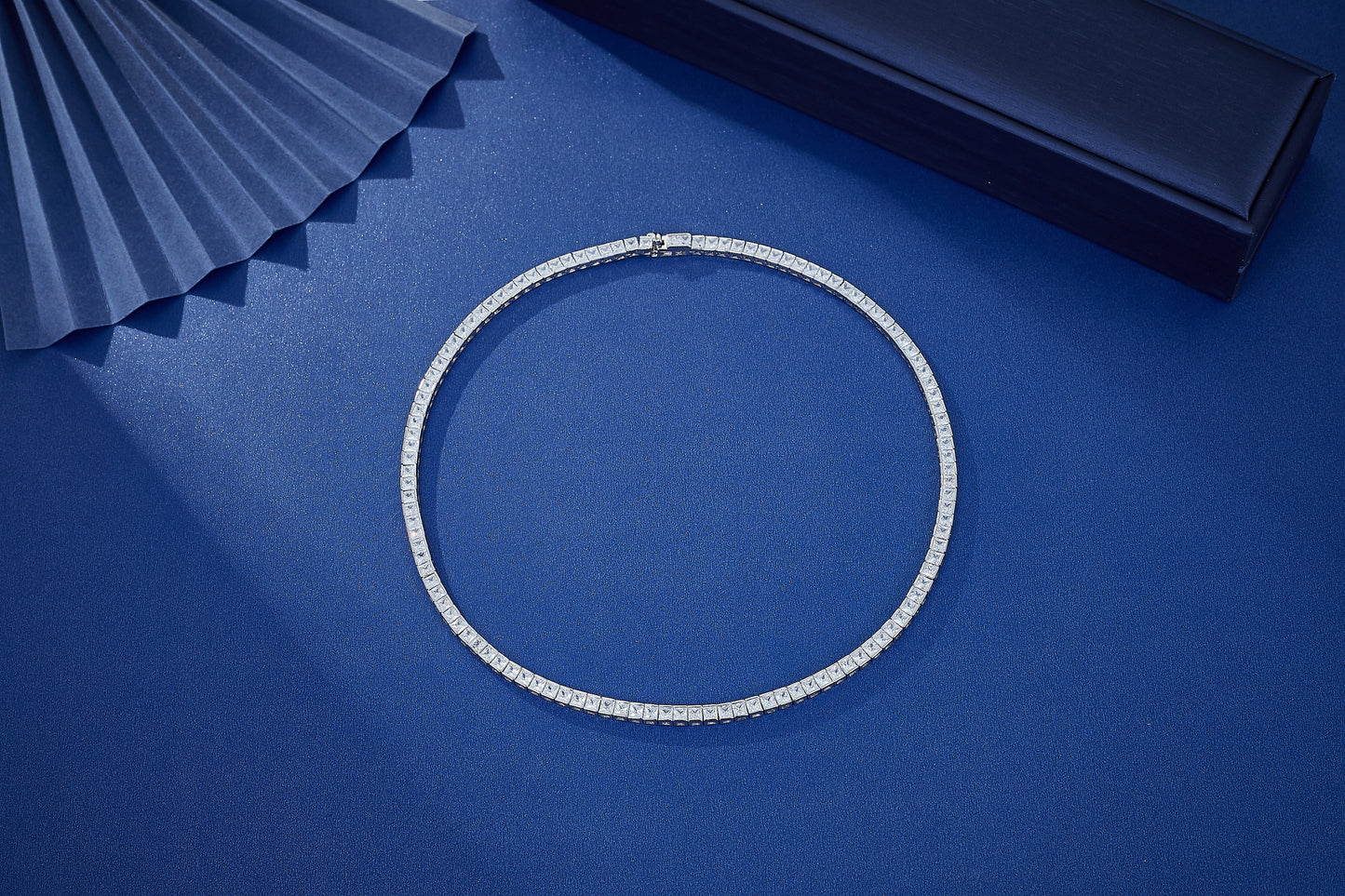 Colier Tennis cu cristale cubic zirconia placat cu rodiu