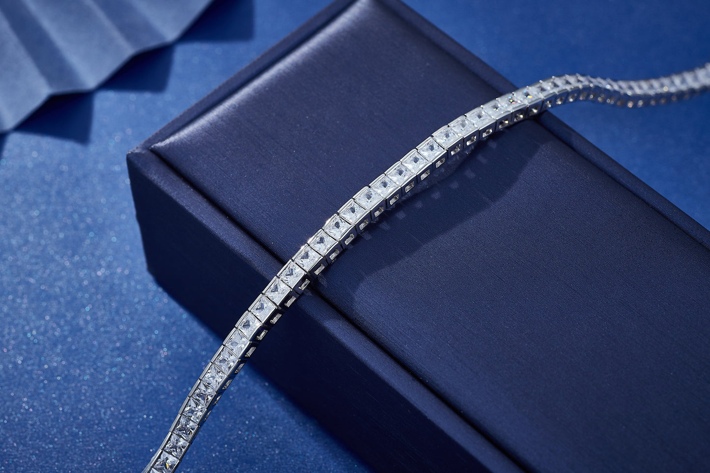 Colier Tennis cu cristale cubic zirconia placat cu rodiu