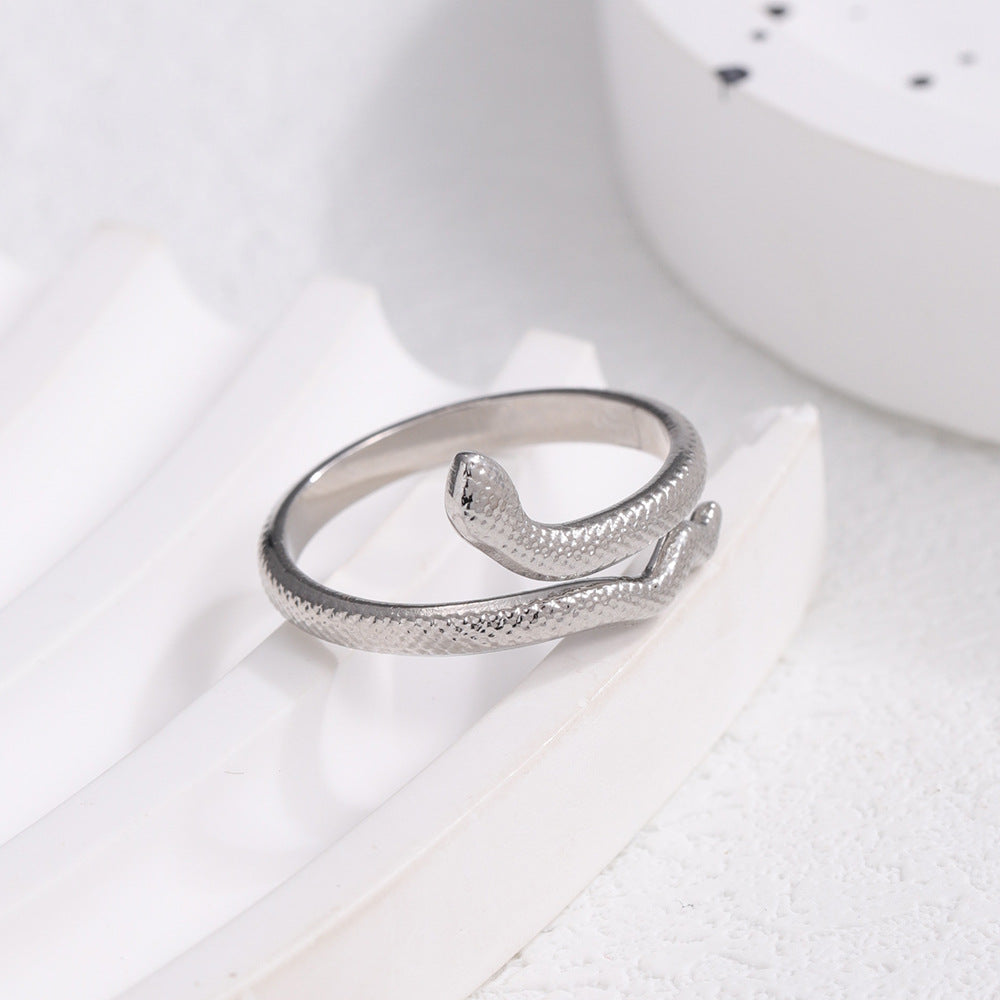 Inel Snake placat cu aur de 18k